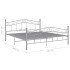 Estructura de cama de metal gris 160x200