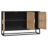 Aparador de madera contrachapada negro 105x30x65