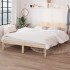 Estructura de cama de madera maciza de pino gris 160x200