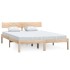 Estructura de cama de madera maciza de pino gris 160x200