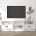 Mueble de TV madera contrachapada blanco brillo 150x33,5x45