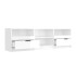 Mueble de TV madera contrachapada blanco brillo 150x33,5x45