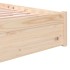 Estructura de cama madera maciza 120x200