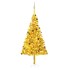 Árbol de Navidad preiluminado con luces y bolas dorado 240