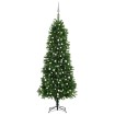 Árbol de Navidad artificial con luces y bolas verde 240 cm