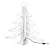 Figura árbol Navidad plegable 2 pzas blanco cálido 87x87x93