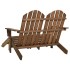 Otomana Adirondack de jardín 2 plazas madera de abeto