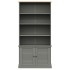 Librería VIGO madera maciza de pino gris 85x35x170