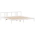 Estructura de cama con cabecero sin colchón blanco 200x200