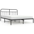 Estructura de cama con cabecero metal negro 183x213