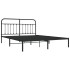 Estructura de cama con cabecero metal negro 183x213