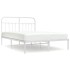 Estructura de cama de metal con cabecero blanca 135x190