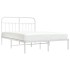 Estructura de cama de metal con cabecero blanca 135x190