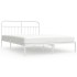 Estructura de cama de metal con cabecero blanco 183x213