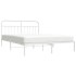 Estructura de cama de metal con cabecero blanco 183x213