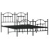 Estructura de cama cabecero y estribo metal negro 135x190