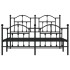 Estructura de cama cabecero y estribo metal negro 135x190