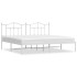 Estructura de cama de metal con cabecero blanco 193x203