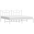 Estructura de cama de metal con cabecero blanco 193x203