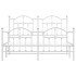 Estructura cama metal con cabecero y estribo blanco 135x190