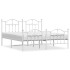 Estructura cama metal con cabecero y pie cama blanco 183x213