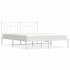 Estructura de cama de metal con cabecero blanco 183x213