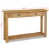 Mesa consola de madera de teca maciza 120x30x80