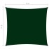 Toldo de vela cuadrado tela Oxford verde oscuro 6x6