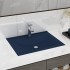 Lavabo de lujo con grifo cerámica azul oscuro 60x46