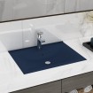 Lavabo de lujo con grifo cerámica azul oscuro 60x46 cm