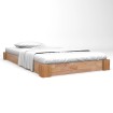 Estructura de cama de madera maciza de roble 90x200 cm