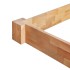 Estructura de cama de madera maciza de roble 90x200