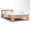 Estructura de cama de madera maciza de roble 140x200 cm