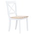 Sillas comedor 2 uds madera maciza caucho blanco y madera