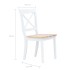 Sillas comedor 2 uds madera maciza caucho blanco y madera