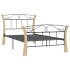 Estructura de cama de metal negro 100x200