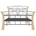 Estructura de cama de metal negro 100x200