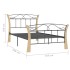 Estructura de cama de metal negro 100x200