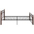 Estructura de cama metal y madera maciza de roble 120x200