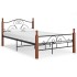 Estructura de cama de metal negro 120x200