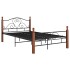 Estructura de cama de metal negro 120x200