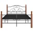 Estructura de cama de metal negro 120x200