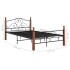 Estructura de cama de metal negro 120x200