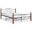 Estructura de cama de metal negro 160x200 cm