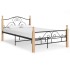 Estructura de cama de metal negro 120x200