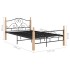 Estructura de cama de metal negro 120x200