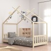 Estructura de cama infantil de madera maciza de pino 80x160 cm