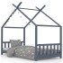 Estructura de cama infantil madera maciza pino gris 80x160