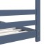 Estructura de cama infantil madera maciza pino gris 90x200