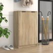 Mueble zapatero madera contrachapada roble Sonoma 59x35x100 cm